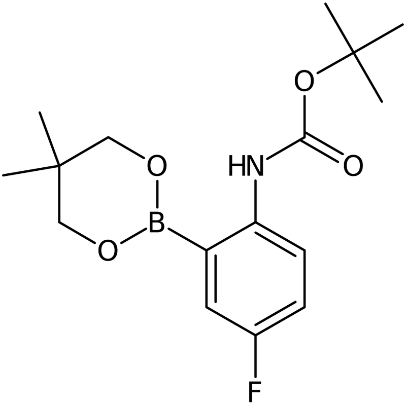 CAS: 1218791-08-2 | 2-Amino-5-fluorobenzeneboronic acid, neopentyl glycol ester, N-BOC protected, NX17891