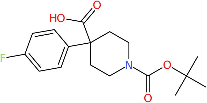 CAS: 644981-89-5 | 1-Boc-4-(4-fluorophenyl)-4-carboxypiperidine, >97%, NX56642
