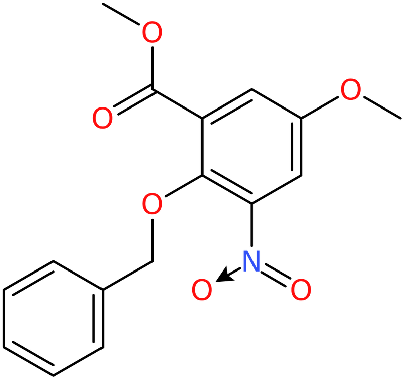 CAS: 1221792-98-8 | Methyl 2-(benzyloxy)-5-methoxy-3-nitrobenzoate, >95%, NX18061