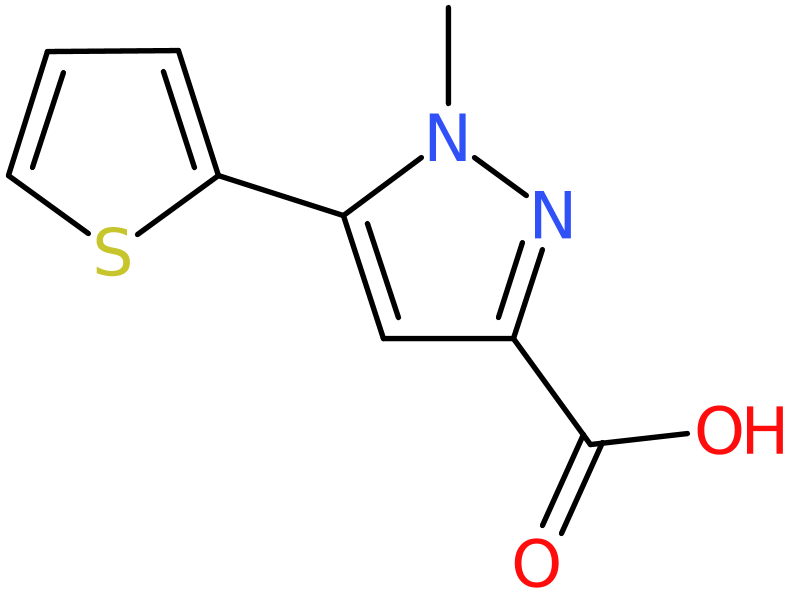 CAS: 869901-15-5 | 1-Methyl-5-(thien-2-yl)-1H-pyrazole-3-carboxylic acid, >97%, NX65071