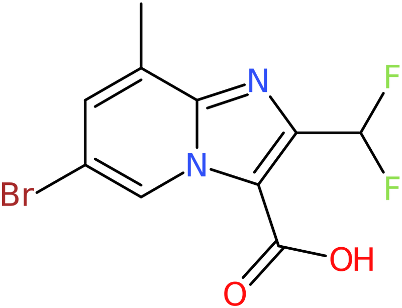CAS: 2451256-46-3 | 6-Bromo-2-(difluoromethyl)-8-methylimidazo[1,2-a]pyridine-3-carboxylic acid, NX37275