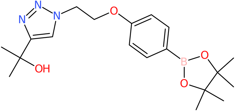 CAS: 957035-00-6 | 4-{2-[4-(2-Hydroxypropan-2-yl)-1,2,3-triazol-1-yl]ethoxy}benzeneboronic acid, pinacol ester, >98%, NX71017