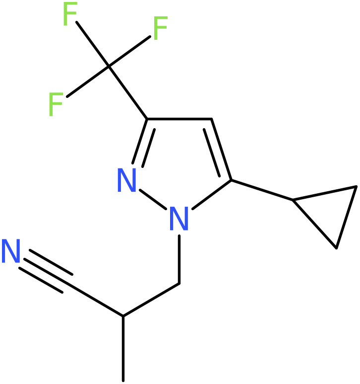 CAS: 1006356-58-6 | 3-[5-Cyclopropyl-3-(trifluoromethyl)-1H-pyrazol-1-yl]-2-methylpropanenitrile, NX10669