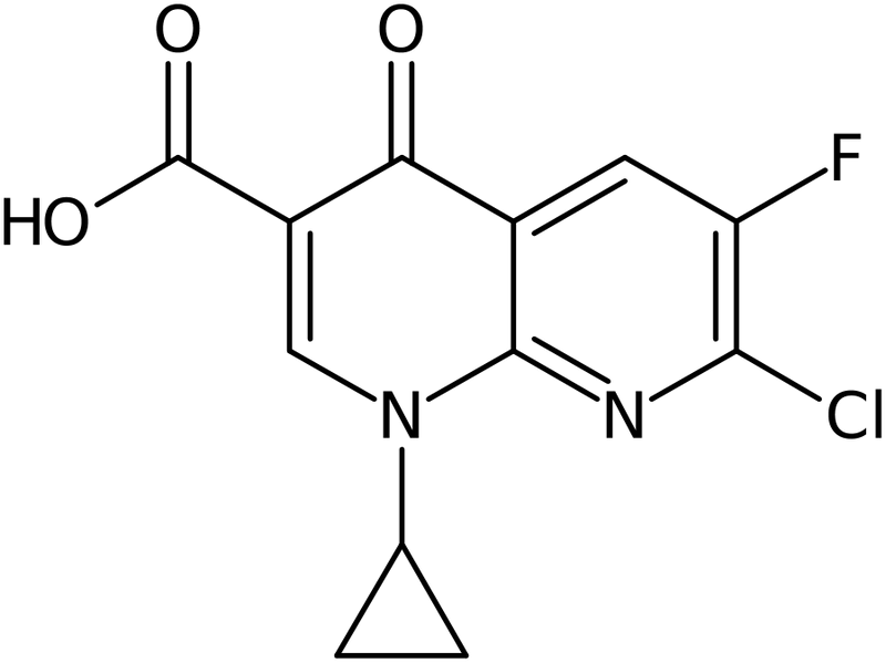 CAS: 100361-18-0 | 1-Cyclopropyl-6-fluoro-7-chloro-4-oxo-1,4-dihydro-1,8-napthyridine-3-carboxylic acid, NX10412