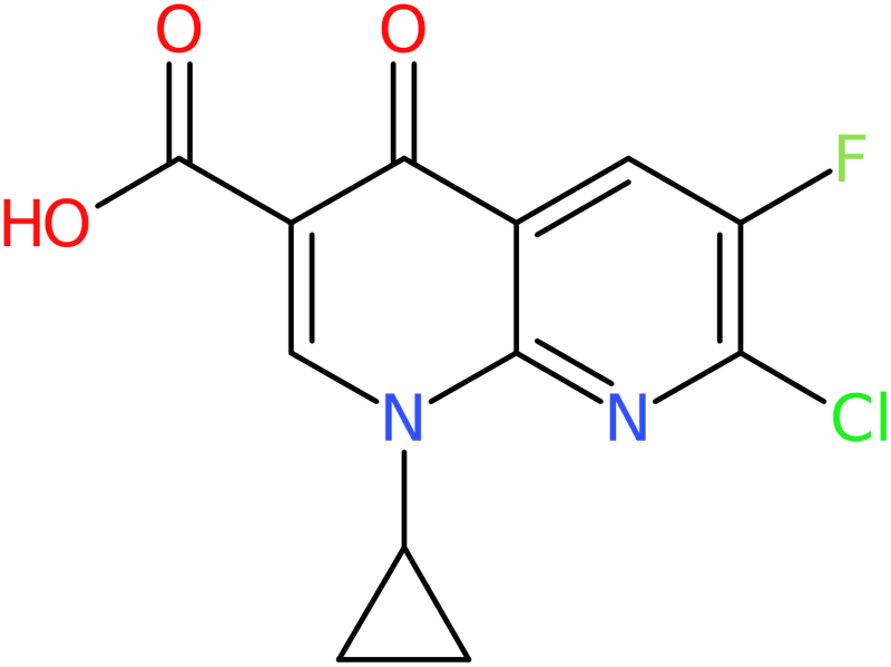 CAS: 100361-18-0 | 1-Cyclopropyl-6-fluoro-7-chloro-4-oxo-1,4-dihydro-1,8-napthyridine-3-carboxylic acid, NX10412