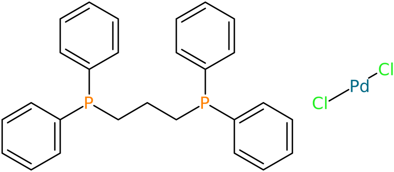 CAS: 59831-02-6 | Dichloro[bis(1,3-diphenylphosphino)propane]palladium(II), >98%, NX54402