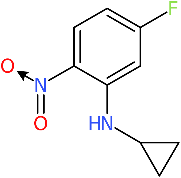 CAS: 1248276-34-7 | N-Cyclopropyl-5-fluoro-2-nitroaniline, >97%, NX18930