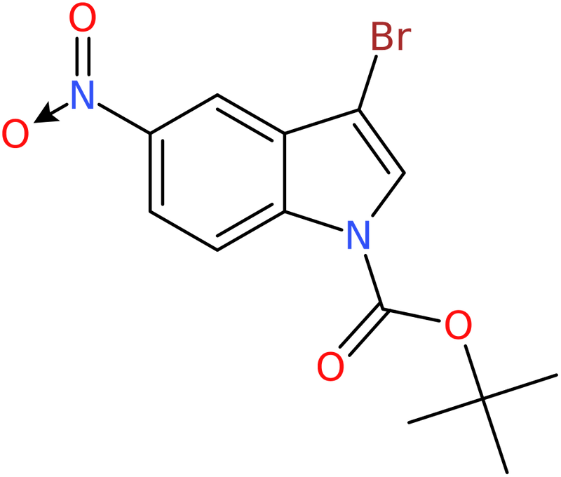 CAS: 914349-31-8 | 3-Bromo-5-nitro-1H-indole, N-BOC protected, >98%, NX68547