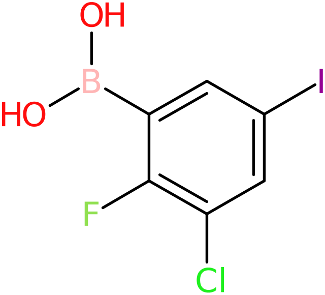 (3-Chloro-2-fluoro-5-iodophenyl)boronic acid, >97%, NX74800