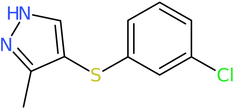 4-[(3-Chlorophenyl)thio]-3-methyl-1H-pyrazole, NX73879