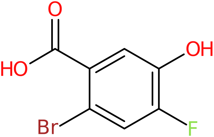 CAS: 91659-19-7 | 2-Bromo-4-fluoro-5-hydroxybenzoic acid, >90%, NX68814
