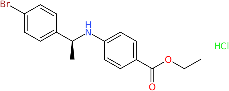 Ethyl 4-[[(1S)-1-(4-bromophenyl)ethyl]amino]benzoate hydrochloride, NX74158
