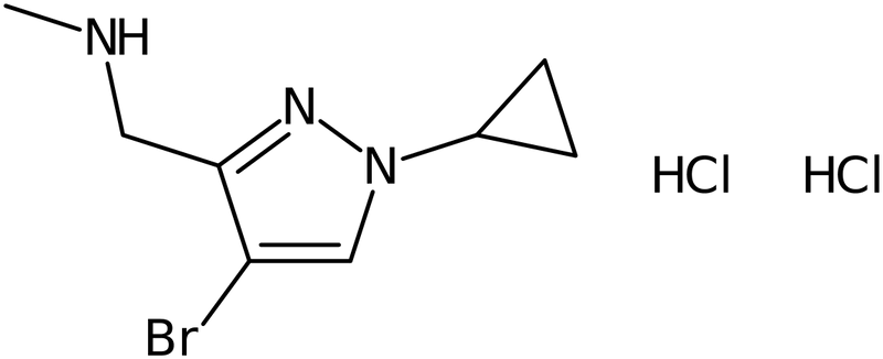 [(4-Bromo-1-cyclopropyl-1H-pyrazol-3-yl)methyl](methyl)amine dihydrochloride, >95%, NX74290