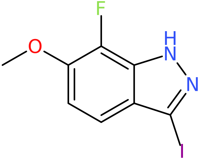 CAS: 2484889-00-9 | 7-Fluoro-3-iodo-6-methoxy-1H-indazole, >95%, NX37448