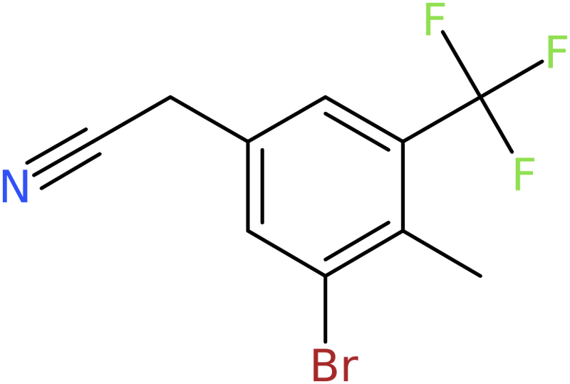 CAS: 2384884-96-0 | 3-Bromo-4-methyl-5-(trifluoromethyl)phenylacetonitrile, >97%, NX36692