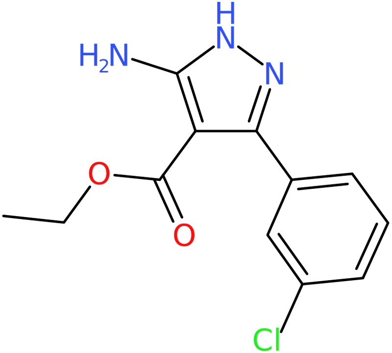 Ethyl 5-amino-3-(3-chlorophenyl)-1H-pyrazole-4-carboxylate, NX74060