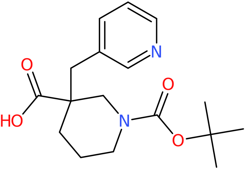 CAS: 887344-18-5 | 3-[(Pyridin-3-yl)methyl]piperidine-3-carboxylic acid, N-BOC protected, NX67009