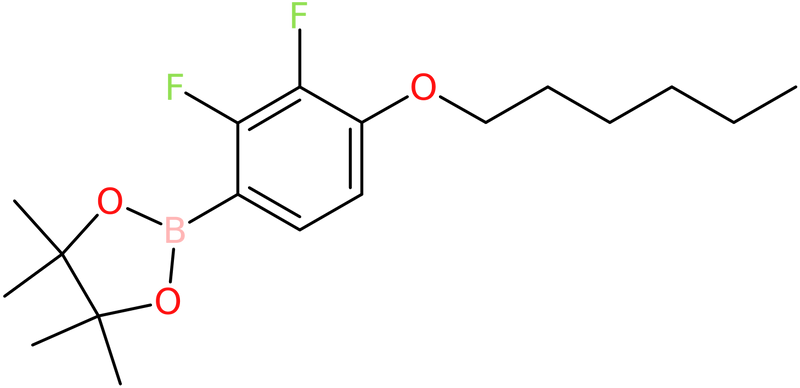 2-(2,3-Difluoro-4-hexoxyphenyl)-4,4,5,5-tetramethyl-1,3,2-dioxaborolane, >97%, NX74799