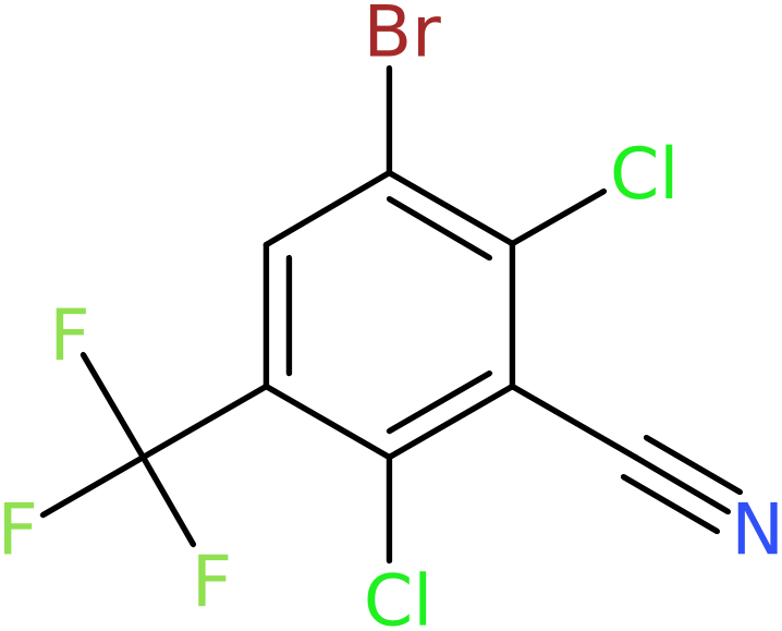 3-Bromo-2,6-dichloro-5-(trifluoromethyl)benzonitrile, NX74578