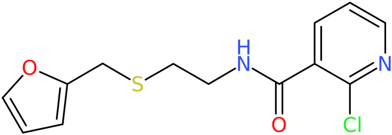 CAS: 680211-93-2 | 2-Chloro-N-(2-{[(fur-2-yl)methyl]thio}ethyl)nicotinamide, NX57993