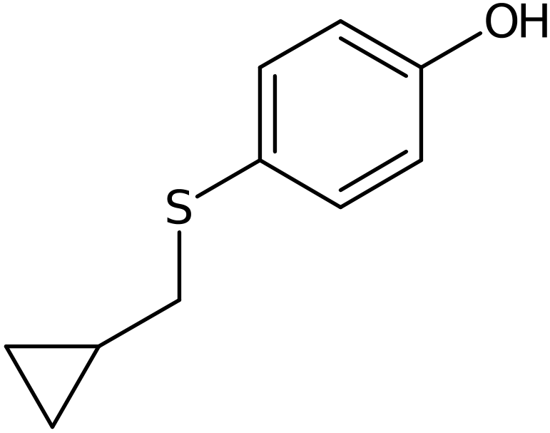 4-[(Cyclopropylmethyl)sulfanyl]phenol, >95%, NX74384