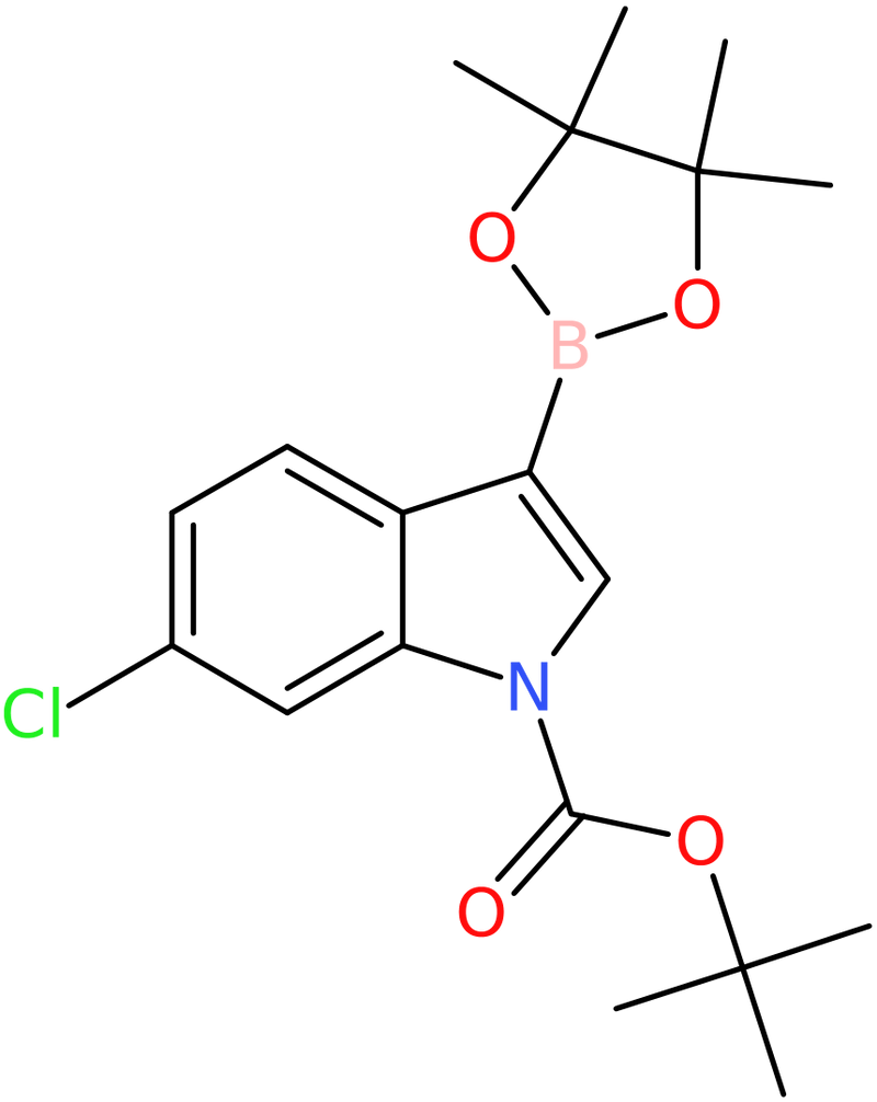 CAS: 1218790-24-9 | 1-BOC-6-chloroindole-3-boronic acid, pinacol ester, >98%, NX17873