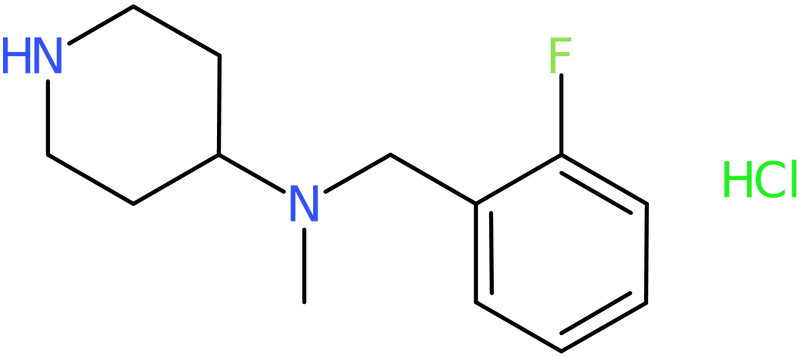 CAS: 1261235-83-9 | (2-Fluoro-benzyl)-methyl-piperidin-4-yl-amine hydrochloride, NX19466