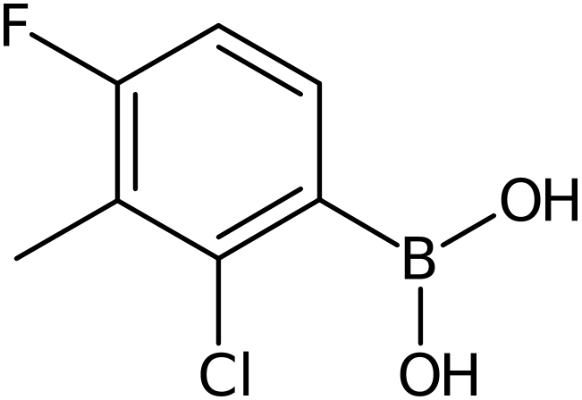 2-Chloro-4-fluoro-3-methylpheny)boronic acid, >98%, NX74771