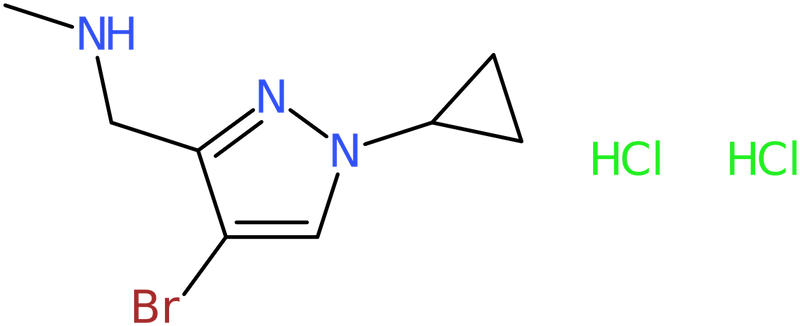 [(4-Bromo-1-cyclopropyl-1H-pyrazol-3-yl)methyl](methyl)amine dihydrochloride, >95%, NX74290