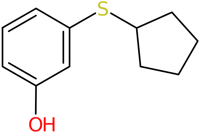 3-(Cyclopentylsulfanyl)phenol, >95%, NX74391