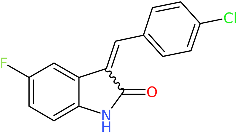 3-(4-Chlorobenzylidene)-5-fluoro-1,3-dihydro-2H-indol-2-one, NX74536