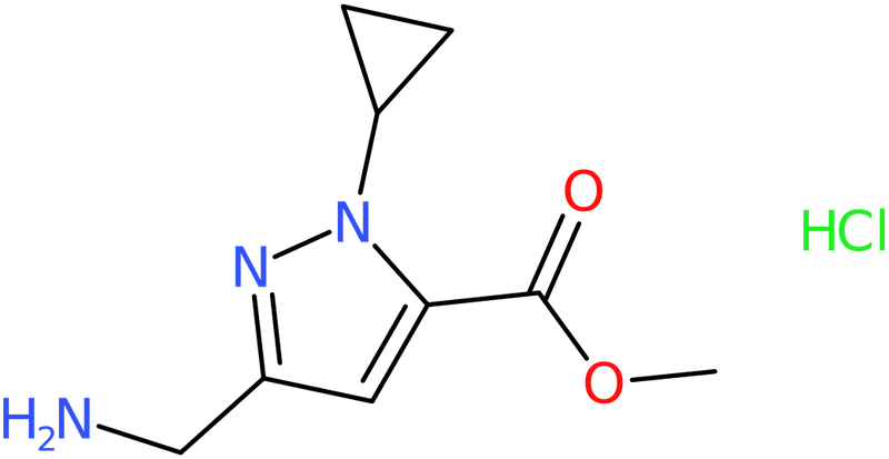 CAS: 2391987-08-7 | Methyl 5-(aminomethyl)-2-cyclopropyl-pyrazole-3-carboxylate hydrochloride, NX36804