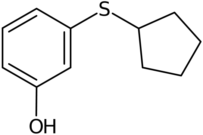 3-(Cyclopentylsulfanyl)phenol, >95%, NX74391
