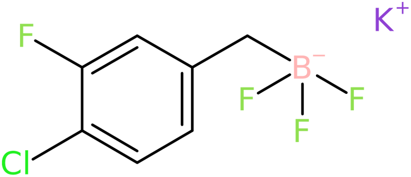 Potassium (4-chloro-3-fluorobenzyl)trifluoroborate, >95%, NX74695