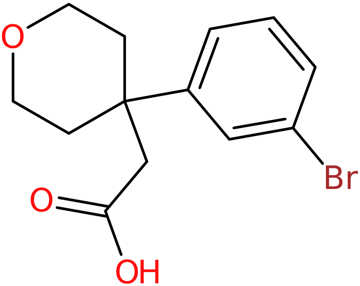 CAS: 1226383-77-2 | 2-[4-(3-Bromophenyl)-tetrahydro-2H-pyran-4-yl]acetic acid, NX18153