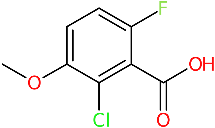CAS: 886499-40-7 | 2-Chloro-6-fluoro-3-methoxybenzoic acid, >97%, NX66741