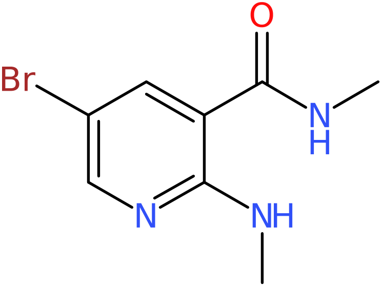 CAS: 1250795-17-5 | 5-Bromo-N-methyl-2-(methylamino)pyridine-3-carboxamide, NX18976