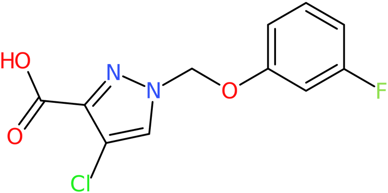 CAS: 1006489-14-0 | 4-Chloro-1-[(3-fluorophenoxy)methyl]-1H-pyrazole-3-carboxylic acid, NX10711