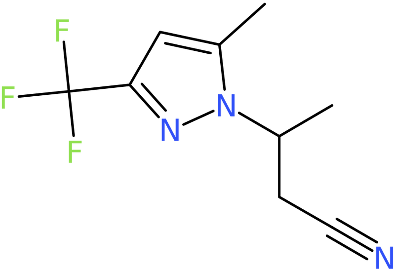 CAS: 1006348-45-3 | 3-[5-Methyl-3-(trifluoromethyl)-1H-pyrazol-1-yl]butanenitrile, NX10649
