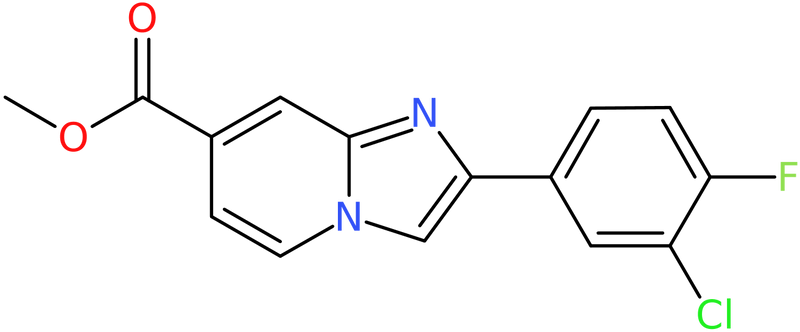 Methyl 2-(3-chloro-4-fluorophenyl)imidazo[1,2-a]pyridine-7-carboxylate, NX74515