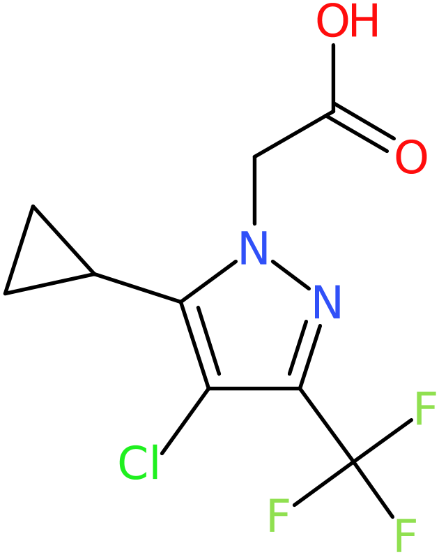 CAS: 1006447-79-5 | [4-Chloro-5-cyclopropyl-3-(trifluoromethyl)-1H-pyrazol-1-yl]acetic acid, NX10691