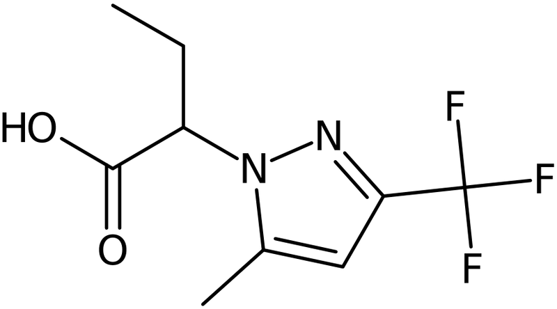 CAS: 1006348-57-7 | 2-[5-Methyl-3-(trifluoromethyl)-1H-pyrazol-1-yl]butanoic acid, NX10650