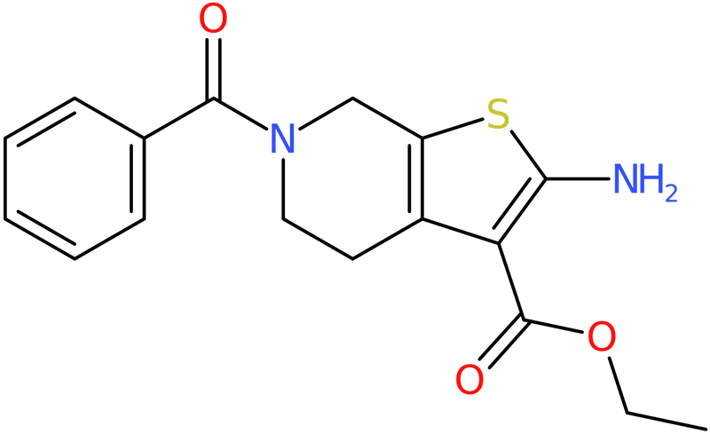 CAS: 243967-93-3 | Ethyl 2-amino-6-benzoyl-4,5,6,7-tetrahydrothieno[2,3-c]pyridine-3-carboxylate, NX37190