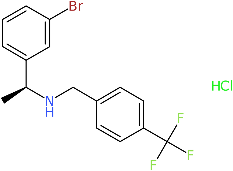 (1S)-1-(3-Bromophenyl)-N-[[4-(trifluoromethyl)phenyl]methyl]ethanamine hydrochloride, NX74707