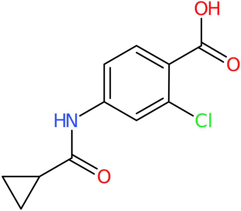 CAS: 1249352-65-5 | 2-Chloro-4-[(cyclopropylcarbonyl)amino]benzoic acid, NX18945