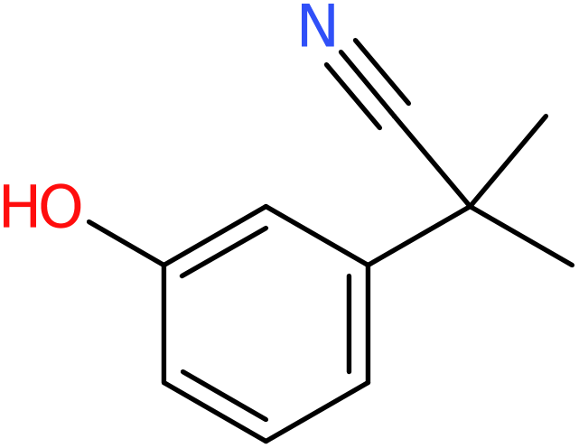 2-(3-Hydroxyphenyl)-2-methylpropanenitrile, >95%, NX74394