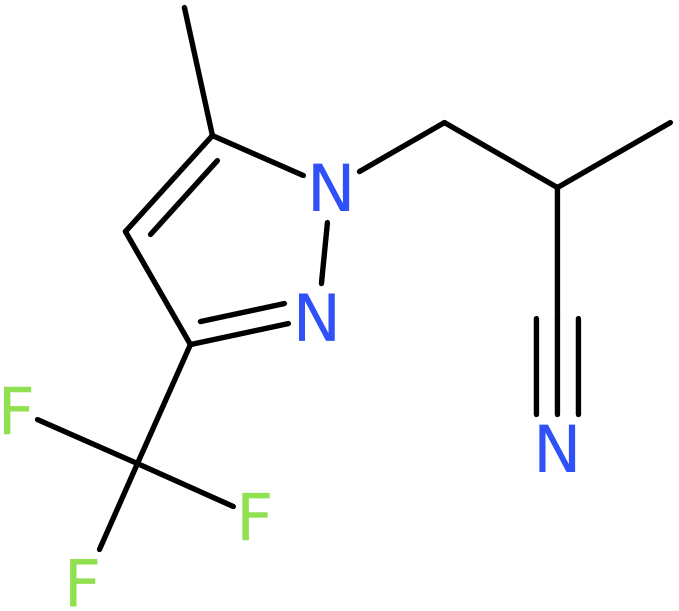 CAS: 1006336-81-7 | 2-Methyl-3-[5-methyl-3-(trifluoromethyl)-1H-pyrazol-1-yl]propanenitrile, NX10636