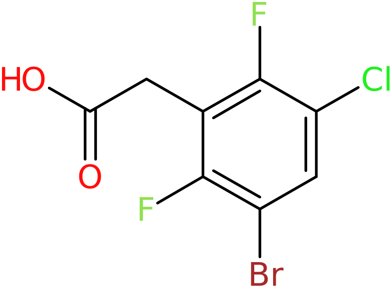 3-Bromo-5-chloro-2,6-difluorophenylacetic acid, >97%, NX74584