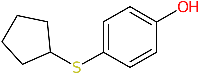 4-(Cyclopentylsulfanyl)phenol, >95%, NX74390