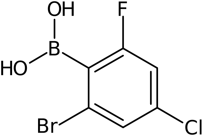 2-Bromo-4-chloro-6-fluorobenzeneboronic acid, >95%, NX74763